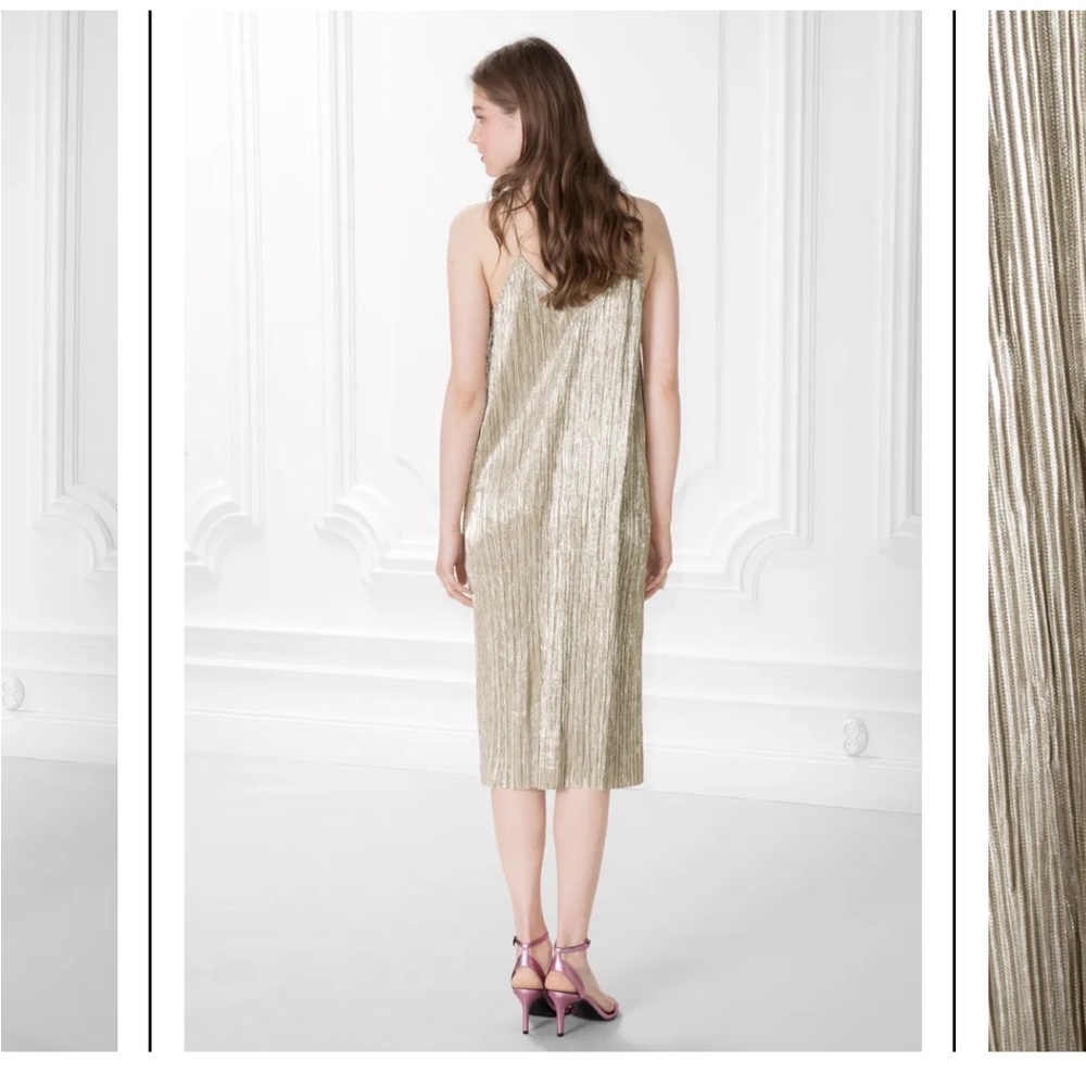 & Other Stories Metallic Sheath Dress - Picture 2 of 5